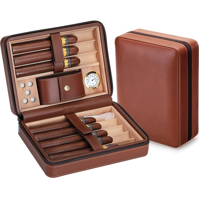 Leather Travel Humidor Case