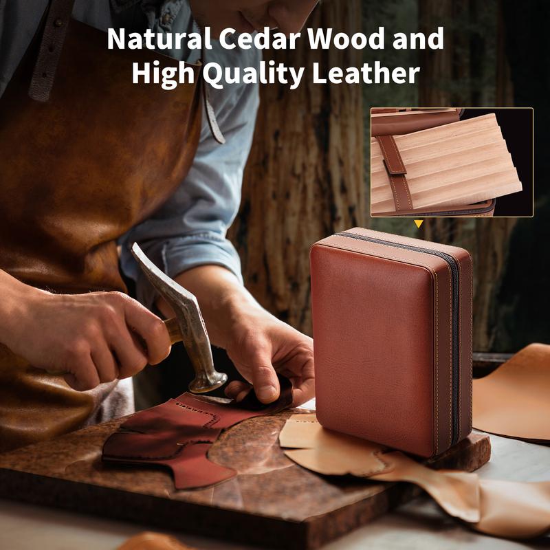 Leather Travel Humidor Case