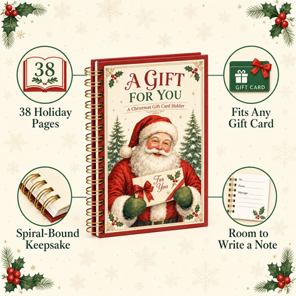 Merry Christmas Gift Card Holder Book