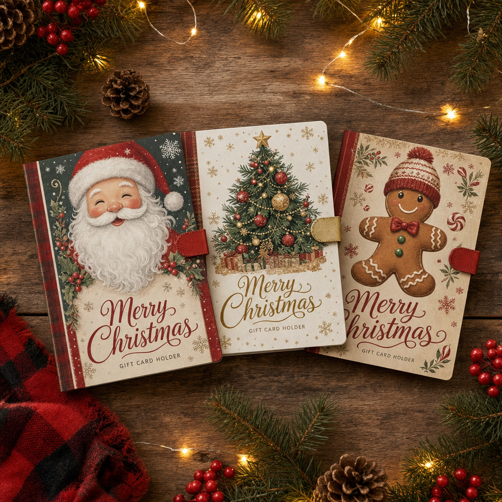 Merry Christmas Gift Card Holder Book
